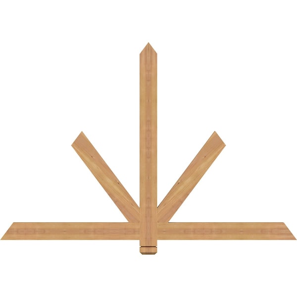 Ekena Millwork Kennewick Timber Gable Bracket, Western Red Cedar, 60"W x 40"H x 1 1/2"D x 3 1/2"F, 16/12 Pitch GBW060X40X0204KEN00SWR - main